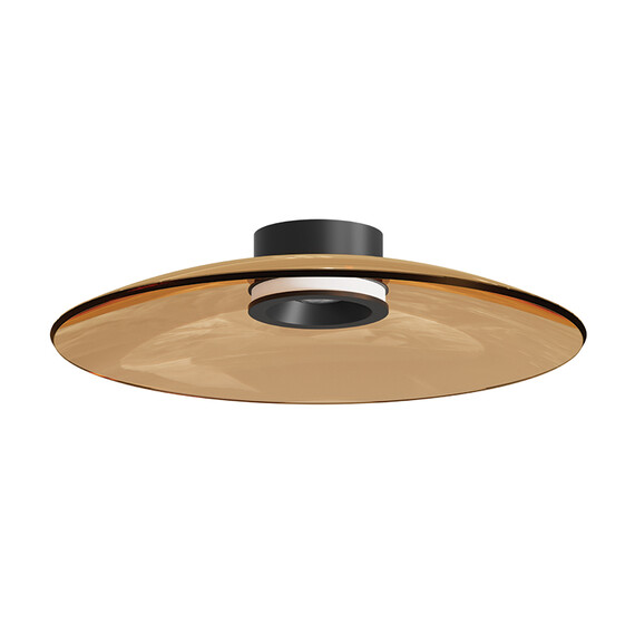LED Плафон ZAMBELIS 25268 CEILING LED LIGHT 30W 2700K-3000K TRIAC BLACK MATT - TAWNY GLASS | Osvetlenieto.bg