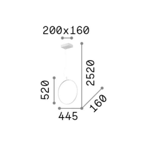 LED Полилей CIRCUS SP D44 291345 Ideal Lux | Osvetlenieto.bg
