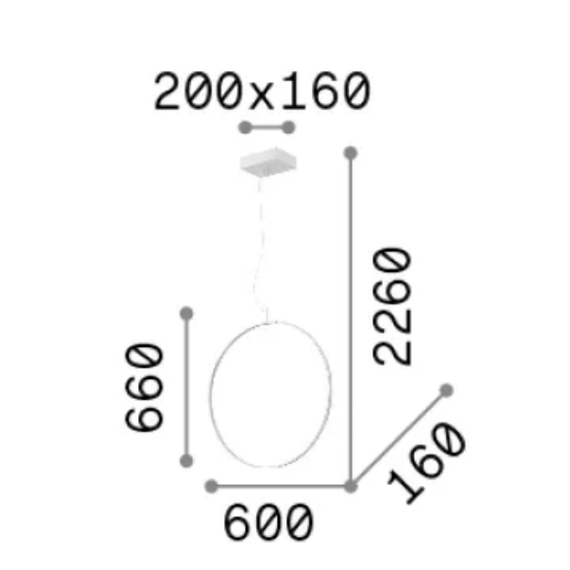 LED Полилей CIRCUS SP D60 291376 Ideal Lux | Osvetlenieto.bg