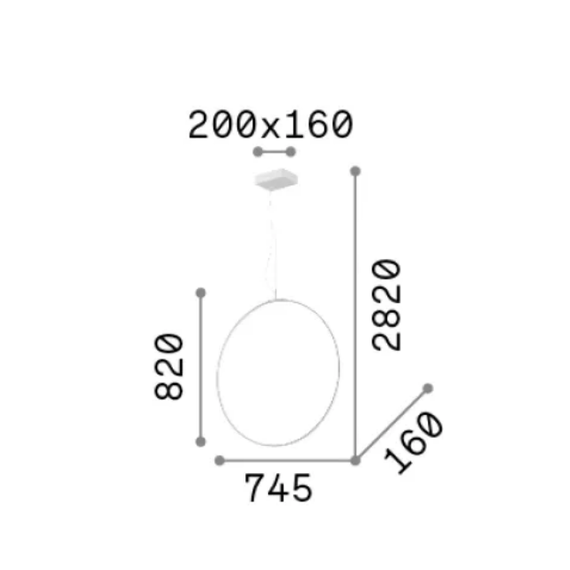 LED Полилей CIRCUS SP D74 291406 Ideal Lux | Osvetlenieto.bg