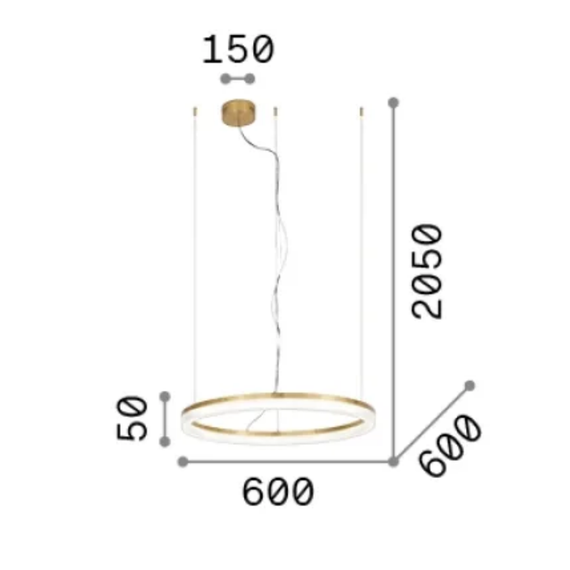 LED Полилей CROWN SP D60 NERO 365008 Ideal Lux | Osvetlenieto.bg
