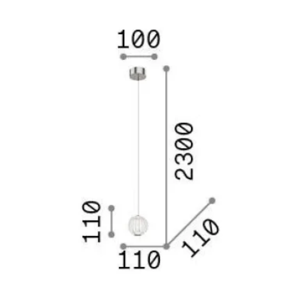 LED Полилей DIAMOND SP1 343457 Ideal Lux | Osvetlenieto.bg