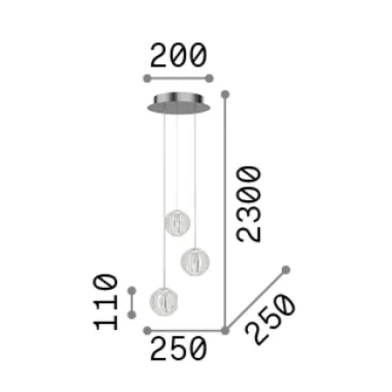 LED Полилей DIAMOND SP3 343464 Ideal Lux | Osvetlenieto.bg