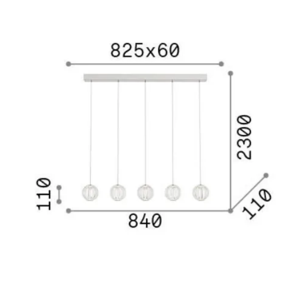 LED Полилей DIAMOND SP5 343471 Ideal Lux | Osvetlenieto.bg