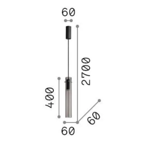 LED Полилей FLAM SP FUME' SFUMATO 345512 Ideal Lux | Osvetlenieto.bg