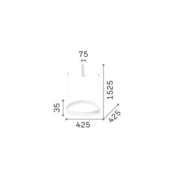 LED Полилей GEMINI SP D042 ON-OFF BIANCO 2700K 341521 Ideal Lux | Osvetlenieto.bg