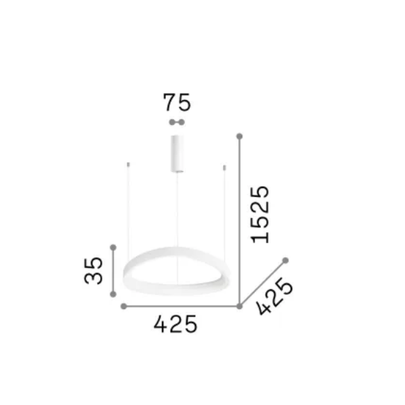 LED Полилей GEMINI SP D042 ON-OFF OTTONE 3000K 247243 Ideal Lux | Osvetlenieto.bg