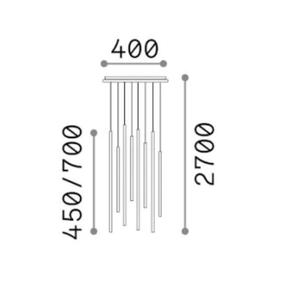 LED Полилей LOOK LED SP12 ROUND DROP D16 ON-OFF NE 2700K 341095 Ideal Lux | Osvetlenieto.bg
