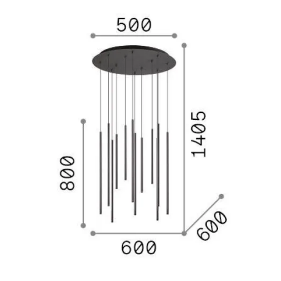 LED Полилей LOOK LED SP12 ROUND DROP D16 ON-OFF OT 2700K 341101 Ideal Lux | Osvetlenieto.bg