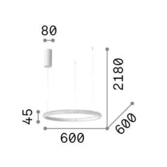 LED Полилей MIRACLE SP D60 325828 Ideal Lux | Osvetlenieto.bg