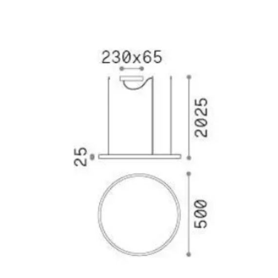 LED Полилей ORACLE SLIM SP D050 ROUND 2700K ON-OFF NE 342009 Ideal Lux | Osvetlenieto.bg