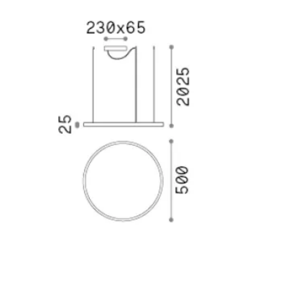 LED Полилей ORACLE SLIM SP D050 ROUND 3000K DALI NE 304366 Ideal Lux | Osvetlenieto.bg