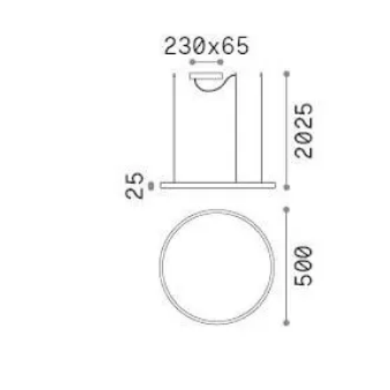 LED Полилей ORACLE SLIM SP D050 ROUND 4000K DALI BI 342030 Ideal Lux | Osvetlenieto.bg