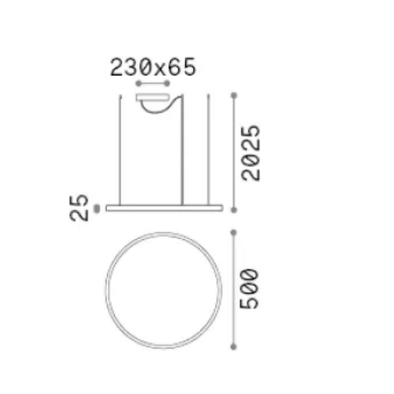 LED Полилей ORACLE SLIM SP D050 ROUND 4000K ON-OFF NE 304380 Ideal Lux | Osvetlenieto.bg