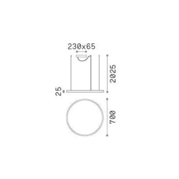 LED Полилей ORACLE SLIM SP D070 ROUND 4000K DALI BI 342078 Ideal Lux | Osvetlenieto.bg