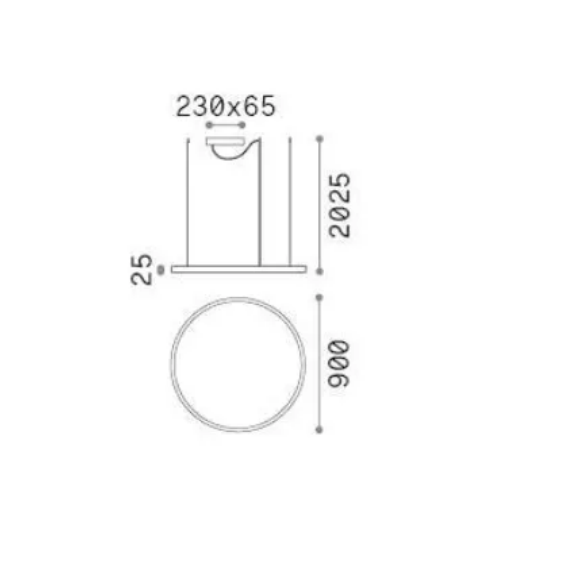 LED Полилей ORACLE SLIM SP D090 ROUND 2700K ON-OFF NE 342108 Ideal Lux | Osvetlenieto.bg
