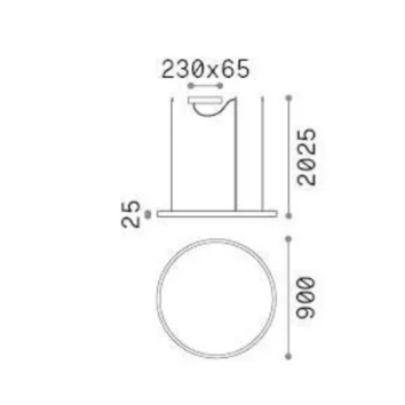 LED Полилей ORACLE SLIM SP D150 ROUND 3000K DALI BI 304465 Ideal Lux | Osvetlenieto.bg