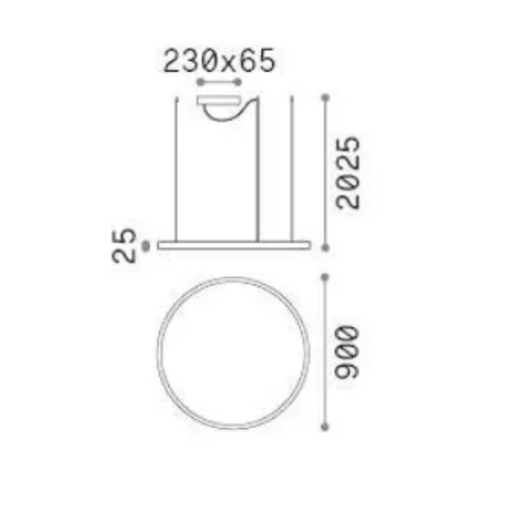 LED Полилей ORACLE SLIM SP D150 ROUND 4000K DALI NE 342184 Ideal Lux | Osvetlenieto.bg