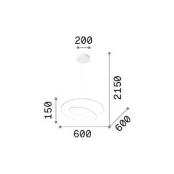 LED Полилей OZ SP D060 ON-OFF BIANCO 4000K 342375 Ideal Lux | Osvetlenieto.bg