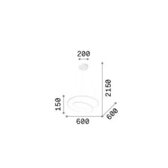LED Полилей OZ SP D060 ON-OFF NERO 2700K 342351 Ideal Lux | Osvetlenieto.bg