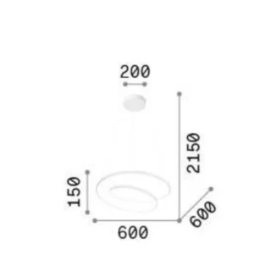 LED Полилей OZ SP D060 ON-OFF OTTONE 4000K 342399 Ideal Lux | Osvetlenieto.bg