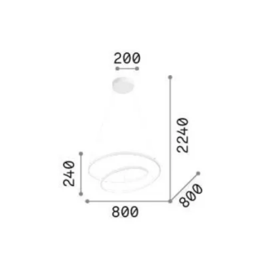 LED Полилей OZ SP D080 DALI BIANCO 3000K 304571 Ideal Lux | Osvetlenieto.bg