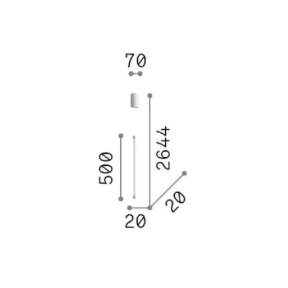 LED Полилей TUBIX SP D050 352664 Ideal Lux | Osvetlenieto.bg