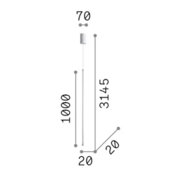 LED Полилей TUBIX SP D100 352688 Ideal Lux | Osvetlenieto.bg