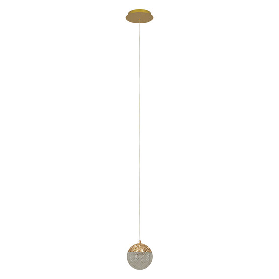 LED Полилей ZAMBELIS 25323 PENDANT LED LIGHT 9W 3000K GOLD ALUMINIUM - ACRYLIC | Osvetlenieto.bg