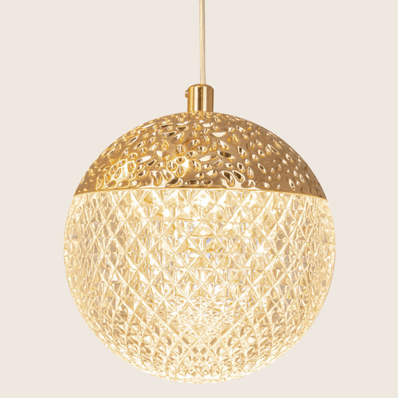 LED Полилей ZAMBELIS 25323 PENDANT LED LIGHT 9W 3000K GOLD ALUMINIUM - ACRYLIC | Osvetlenieto.bg
