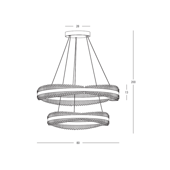 LED Полилей ZAMBELIS 25413 PENDANT LED LIGHT 118W 3000K TRIAC BRUSHED GOLD METAL - CRYSTAL | Osvetlenieto.bg