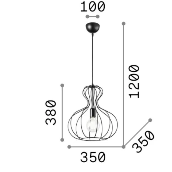 Полилей AMPOLLA-1 SP1 148502 Ideal Lux 1xE27 | Osvetlenieto.bg