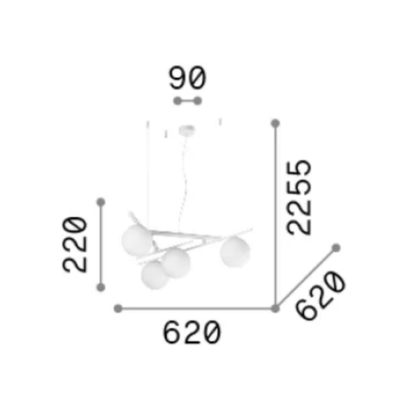 Полилей ATLAS SP4 BIANCO 352046 Ideal Lux 4xG9 | Osvetlenieto.bg