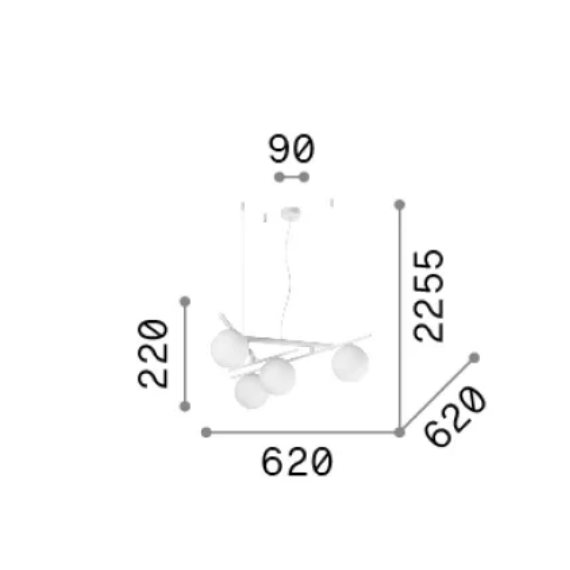 Полилей ATLAS SP4 ORO 365107 Ideal Lux 4xG9 | Osvetlenieto.bg