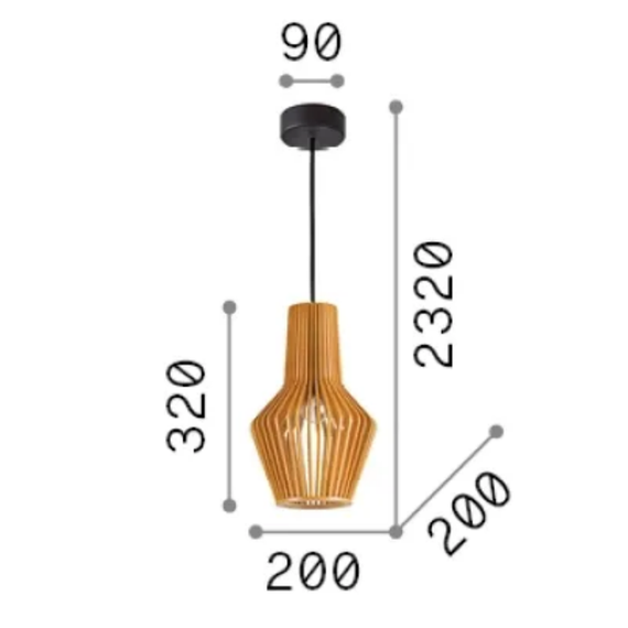 Полилей CITRUS-1 SP1 159843 Ideal Lux 1xE27 | Osvetlenieto.bg