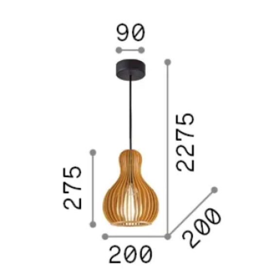 Полилей CITRUS-3 SP1 159867 Ideal Lux 1xE27 | Osvetlenieto.bg