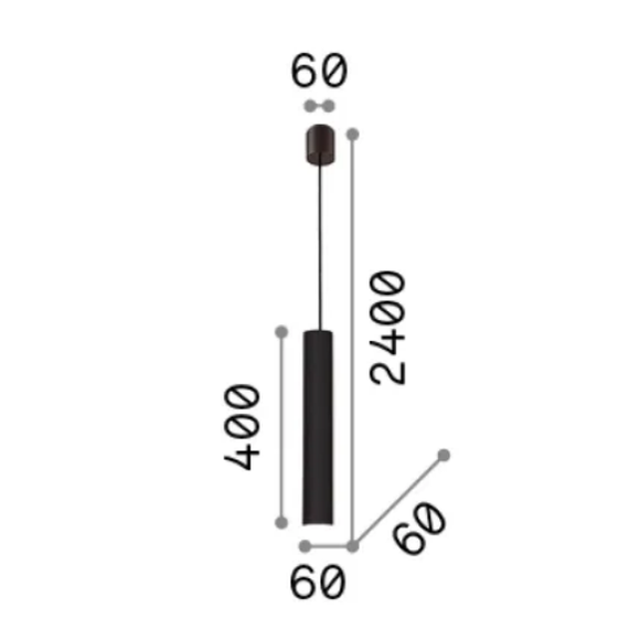 Полилей LOOK SP1 ROUND D60 H400 BRUNITO 141794 Ideal Lux 1xGU10 | Osvetlenieto.bg