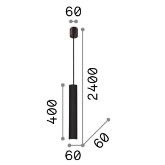 Полилей LOOK SP1 ROUND D60 H400 BIANCO 104935 Ideal Lux 1xGU10 | Osvetlenieto.bg