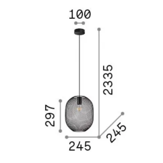 Полилей NET SP1 D24 ORO 317267 Ideal Lux 1xE27 | Osvetlenieto.bg