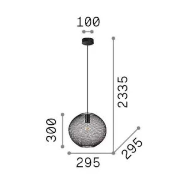 Полилей NET SP1 D29 BIANCO 328102 Ideal Lux 1xE27 | Osvetlenieto.bg