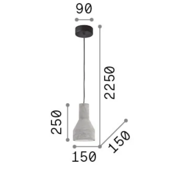 Полилей OIL-1 SP1 110417 Ideal Lux 1xE27 | Osvetlenieto.bg