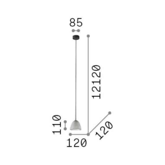 Полилей OIL-4 SP1 110462 Ideal Lux 1xGU10 | Osvetlenieto.bg