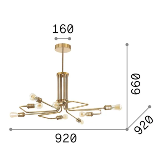 Полилей TRIUMPH SP8 160269 Ideal Lux 8xE27 | Osvetlenieto.bg