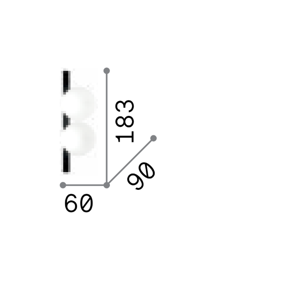 LED Аплик BINOMIO LED PL2 NERO 313252 Ideal Lux | Osvetlenieto.bg