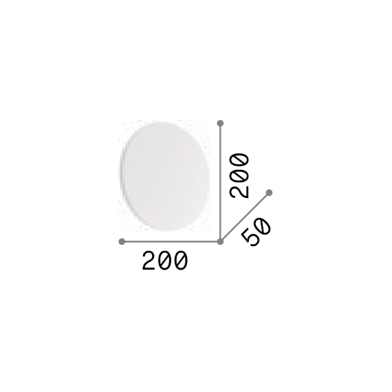 LED Аплик COVER AP D20 ROUND NERO 195759 Ideal Lux | Osvetlenieto.bg