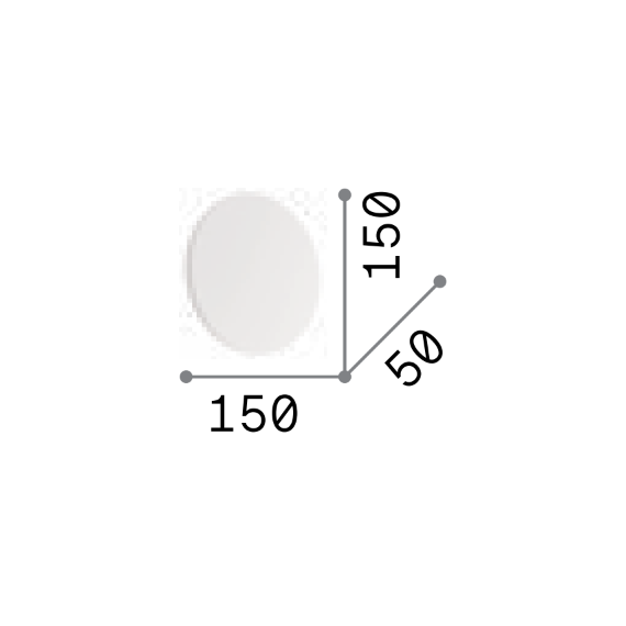 LED Аплик COVER AP D15 ROUND NERO 195742 Ideal Lux | Osvetlenieto.bg