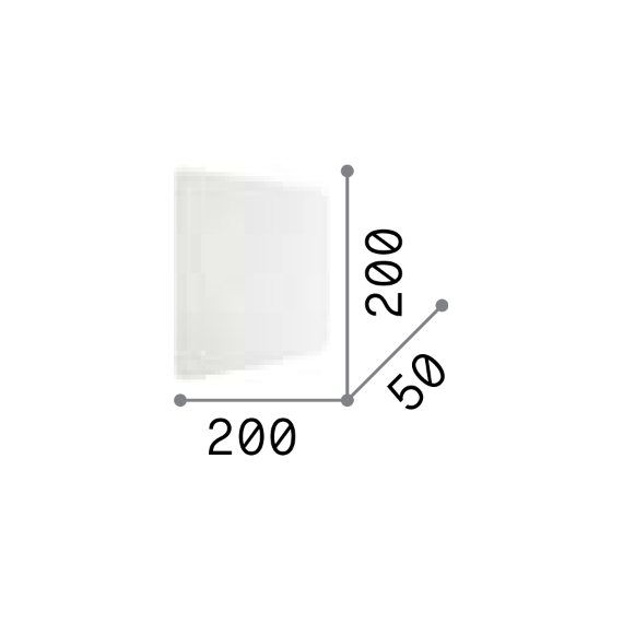 LED Аплик COVER AP D20 SQUARE NERO 195773 Ideal Lux | Osvetlenieto.bg