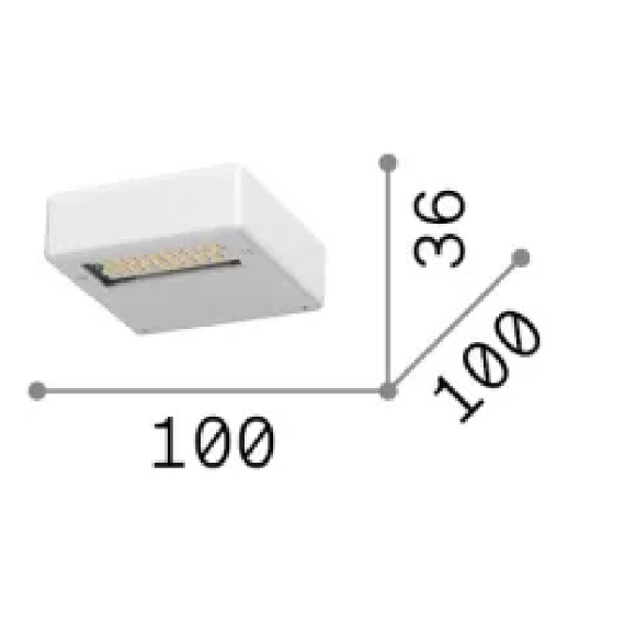 LED Аплик TAB AP NERO 369167 Ideal Lux | Osvetlenieto.bg
