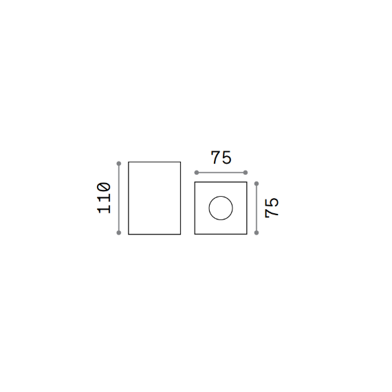 LED Луна за открит монтаж  NITRO PL D07 SQUARE NERO 206028 Ideal Lux 15W 3000K | Osvetlenieto.bg