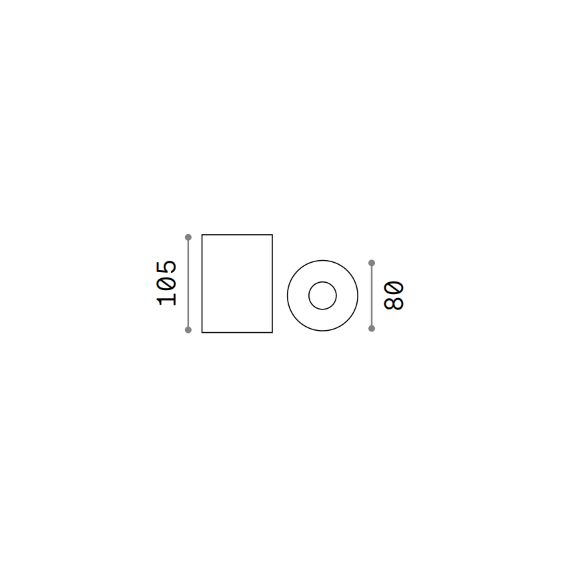 LED Луна за открит монтаж NITRO PL D08 ROUND NERO 206004 Ideal Lux 10W 3000K | Osvetlenieto.bg